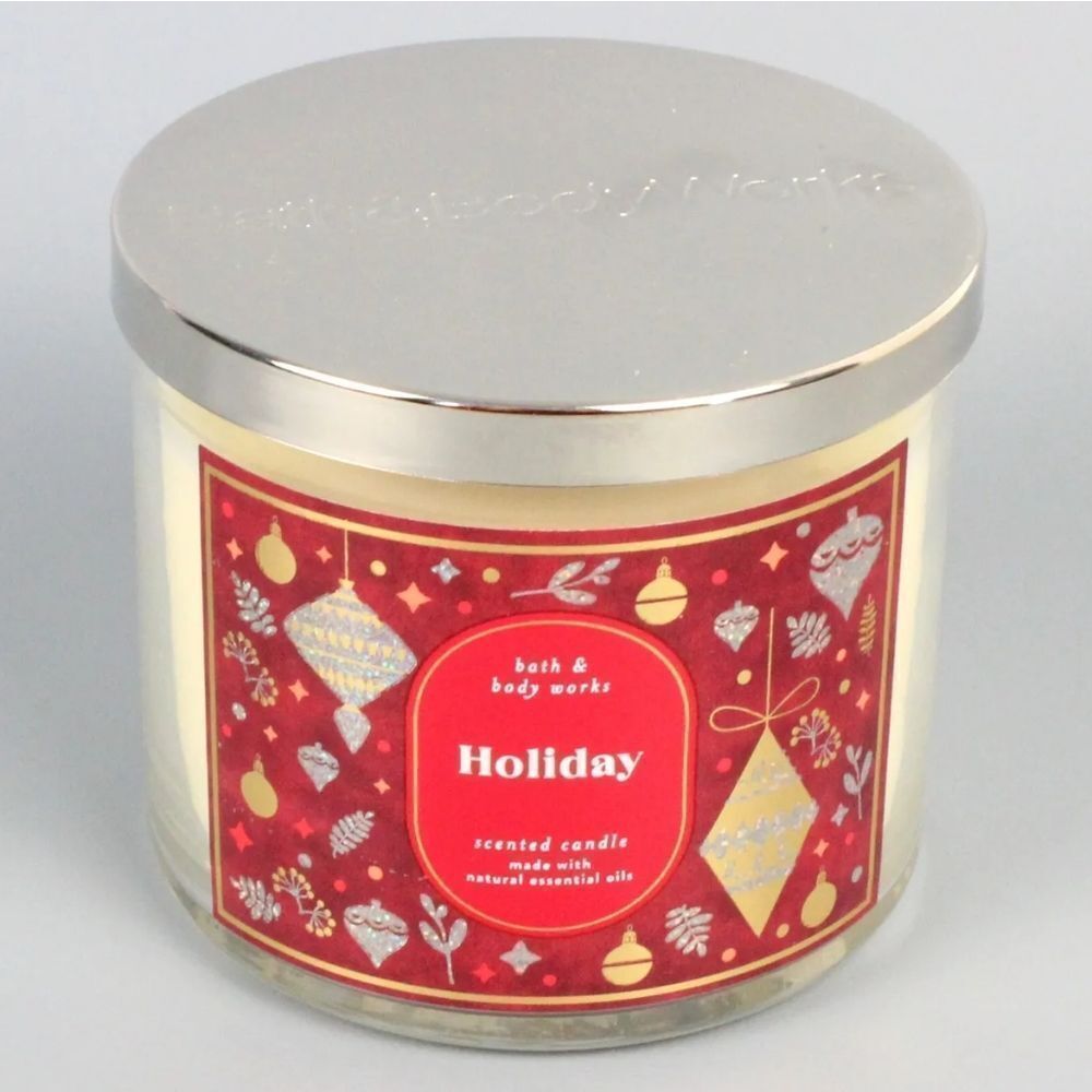 BATH & BODY WORKS 3 WICK CANDLE 14.5oz Holiday